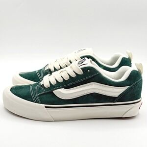 Vans‎ Knu Skool Size 6.5 Men Pig Suede Green White Sneakers NEW VN000CSOCX2
